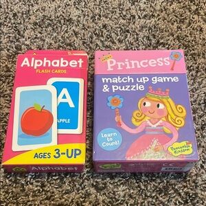 Princess Match Up Game & Puzzle, Alphabet Flashcards